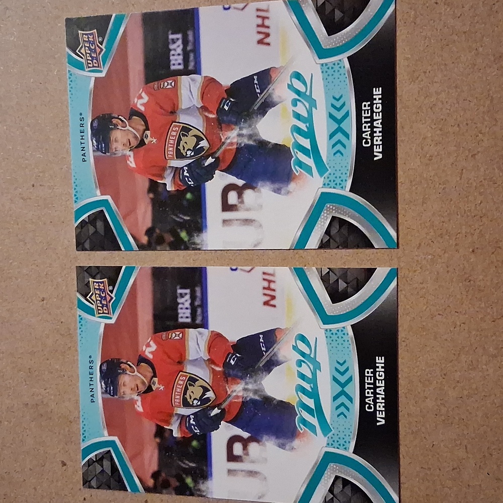 Upper Deck Carter Verhaeghe Panthers NHL Hockey Cards